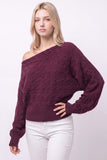 Off-the shoulder knit