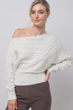 Off-the shoulder knit