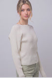 Ribbed Wrap-back Knit Top