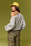 Alina Off Shoulder Cropped Sweatshirt