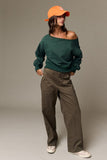 Alina Off Shoulder Cropped Sweatshirt