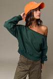 Alina Off Shoulder Cropped Sweatshirt