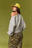 Alina Off Shoulder Cropped Sweatshirt