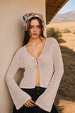 Bell Sleeve Crochet Cardigan