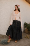 Bell Sleeve Crochet Cardigan