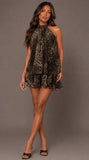 Leopard Print Halter Dress