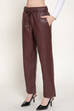 Straight Leg Faux Leather pants