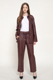 Straight Leg Faux Leather pants