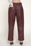 Straight Leg Faux Leather pants