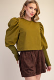 Matcha Puff Sleeve Top