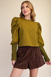Matcha Puff Sleeve Top