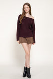 Asymmetrical thin knit