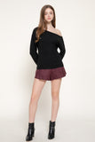 Asymmetrical thin knit