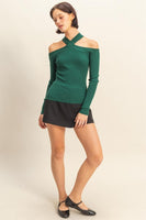 Ribbed Off The Shoulder Top