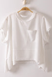 Flared hem waffle top