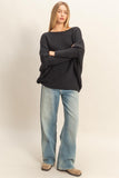 Oversized Knit Sweater For Casual Comfort