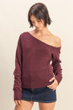 Asymmetric Off-shoulder Sweater