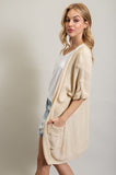 Short Sleeve Waffle Cardi