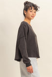 Mineral Washed Waffle Knit Top