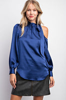 Asymmetrical Satin Blouse