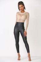 Faux leather leggings