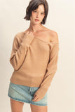 Asymmetric Off-shoulder Sweater