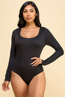 Scoop Neck Bodysuit Long Sleeve