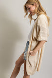 Short Sleeve Waffle Cardi