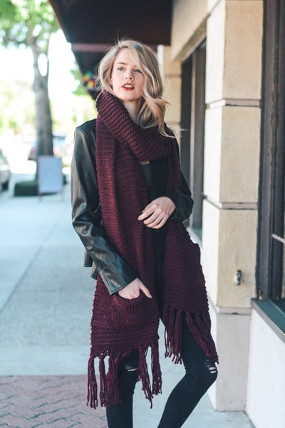 Oversized Pocket Scarf