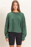 Mineral Wash Oversized Crew Neck
