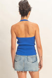 Ribbed Halter Neck Top