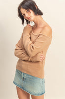 Asymmetric Off-shoulder Sweater