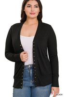 Snap button Cardigan - Plus