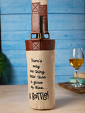 A Bottle Wine Up-Cycled Canvas Wine Gift Bag
