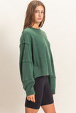 Mineral Wash Oversized Crew Neck