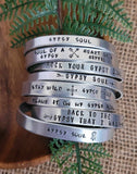 Hand stamped gypsy cuffs