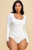 Scoop Neck Bodysuit Long Sleeve