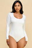 Scoop Neck Bodysuit Long Sleeve