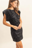 Sequin Velvet Mini Dress