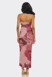 Floral Mesh Tube Dress