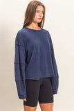 Mineral Wash Oversized Crew Neck