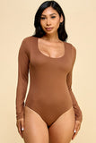 Scoop Neck Bodysuit Long Sleeve