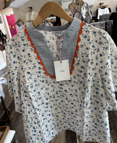 Floral Whimsey Embroidered top