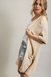Short Sleeve Waffle Cardi
