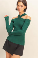Ribbed Off The Shoulder Top