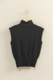 High Neck Sleeveless Knit Top