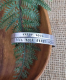 Hand stamped gypsy cuffs