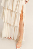 Tiered Strapless Ruffle Dress