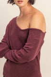 Asymmetric Off-shoulder Sweater