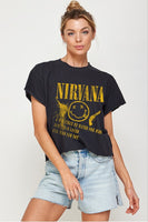Nirvana wide crop tee
